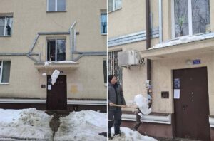 очистка козырьков