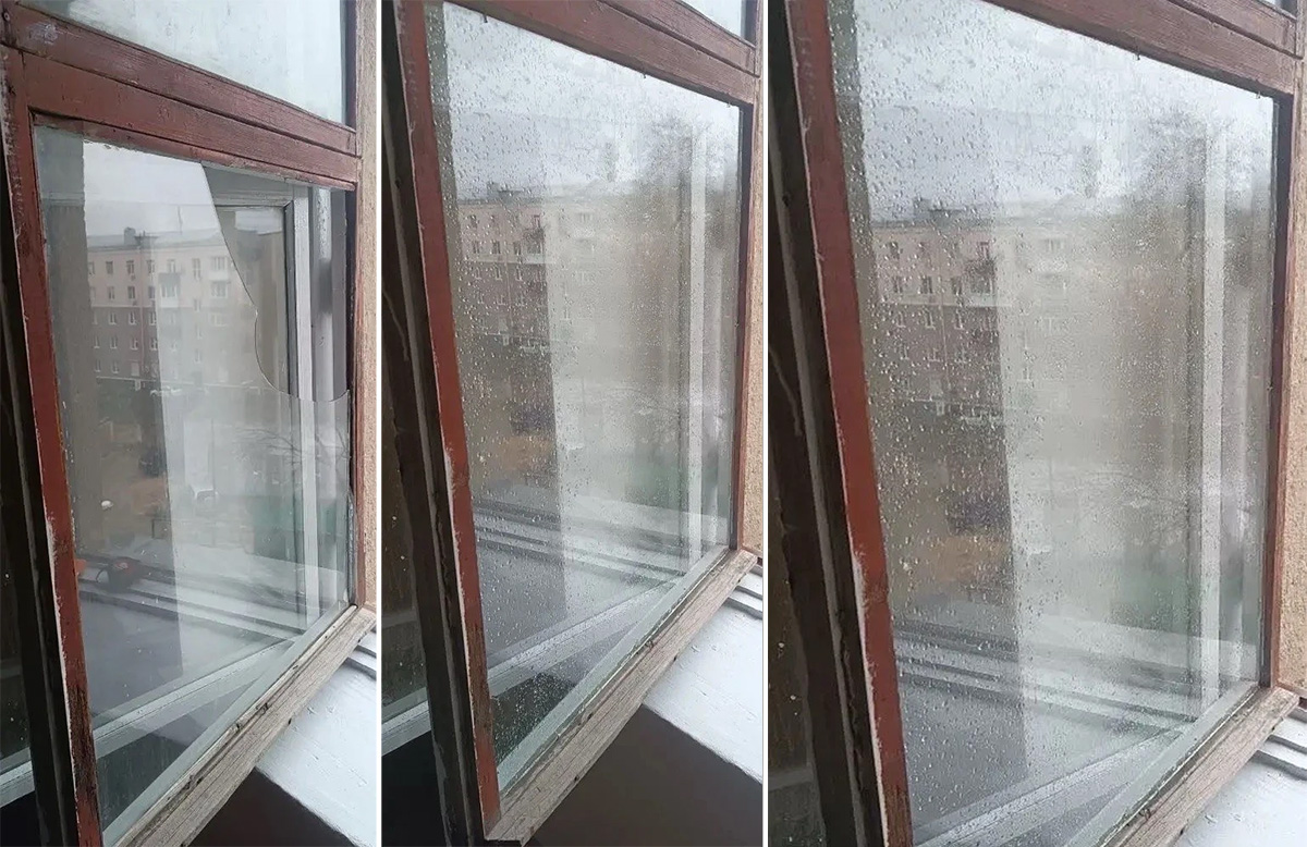 УК «Дипломат» выполнила остекление на 4 этаже в подъезде №7 дома №27 на ул. Красноармейской