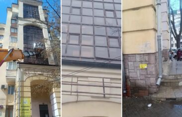 УК «Дипломат» выполнила остекление подъезда и ремонт ливневой трубы в доме №74 на ул. Фридриха Энгельса