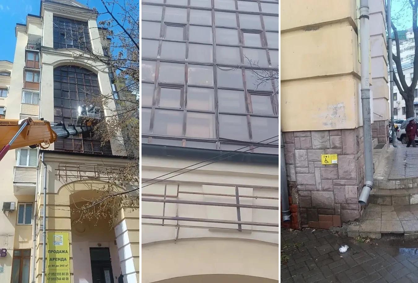 УК «Дипломат» выполнила остекление подъезда и ремонт ливневой трубы в доме №74 на ул. Фридриха Энгельса