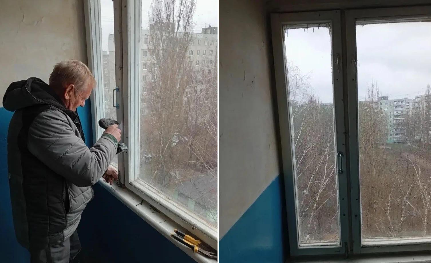 УК «Дипломат» выполнила ремонт окон в подъезде №1 дома №5 на ул. Киселёва