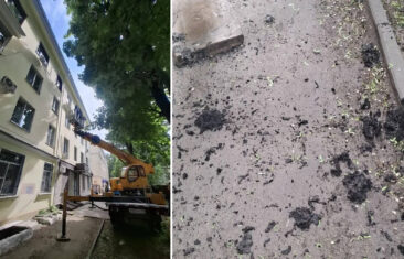 Специалисты УК «Дипломат» выполнили прочистку водосточной трубы в доме №35/1 на ул. Куцыгина
