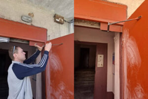 Проведен ремонт доводчика входной двери.