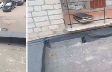 УК «Дипломат» выполнила ремонт кровли входной группы в доме №44 на ул. Моисеева