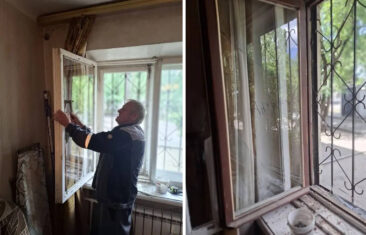 УК «Дипломат» выполнила монтаж новых стекол в доме №11 на ул. Минской