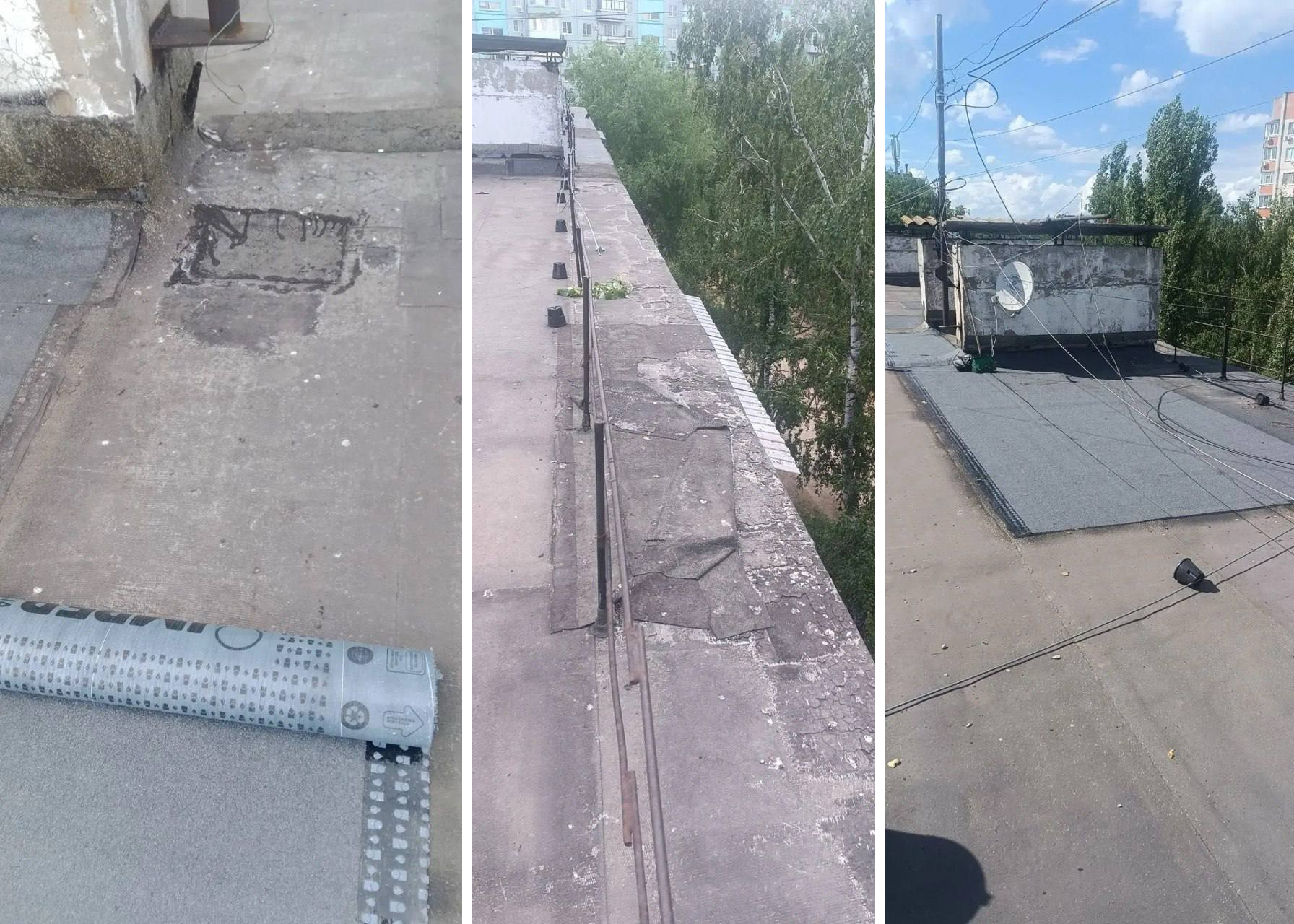 Специалисты УК «Дипломат» выполнили латочный ремонт кровли на ул. 232 Стрелковой Дивизии