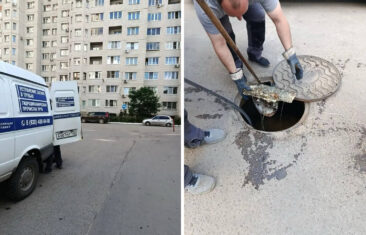 Специалисты УК «Дипломат» выполнили прочистку дворовой канализации в доме №11Б на ул. 121 Стрелковой Дивизии