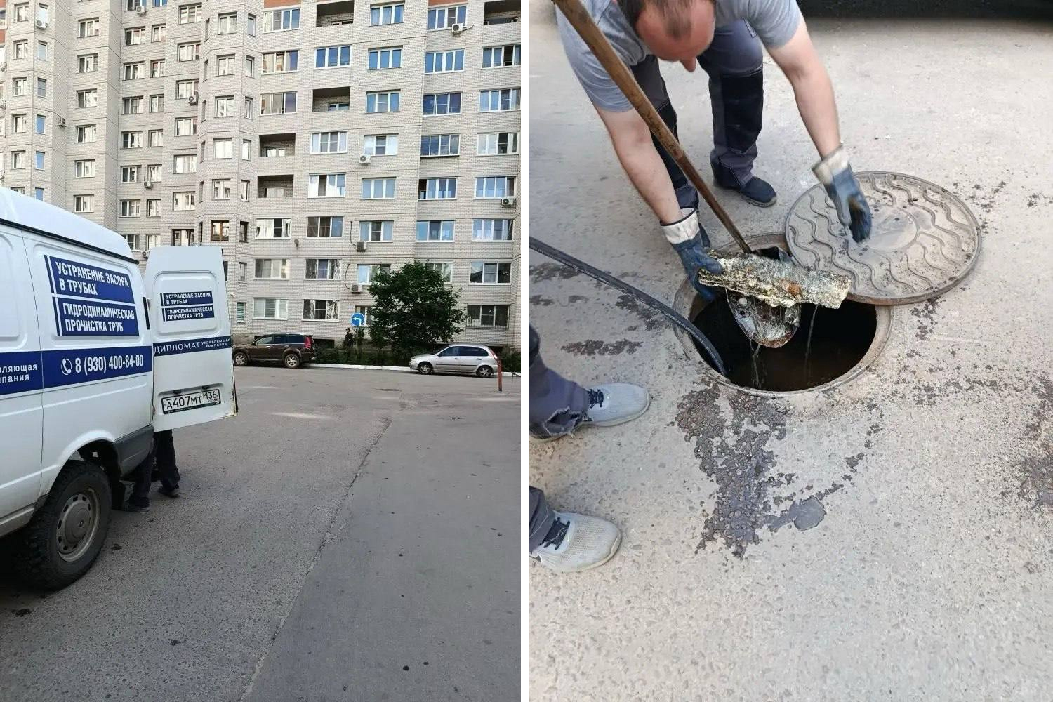 Специалисты УК «Дипломат» выполнили прочистку дворовой канализации в доме №11Б на ул. 121 Стрелковой Дивизии