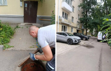 У домов №14 и №14А на ул. Студенческой устранили засор дворовой канализации