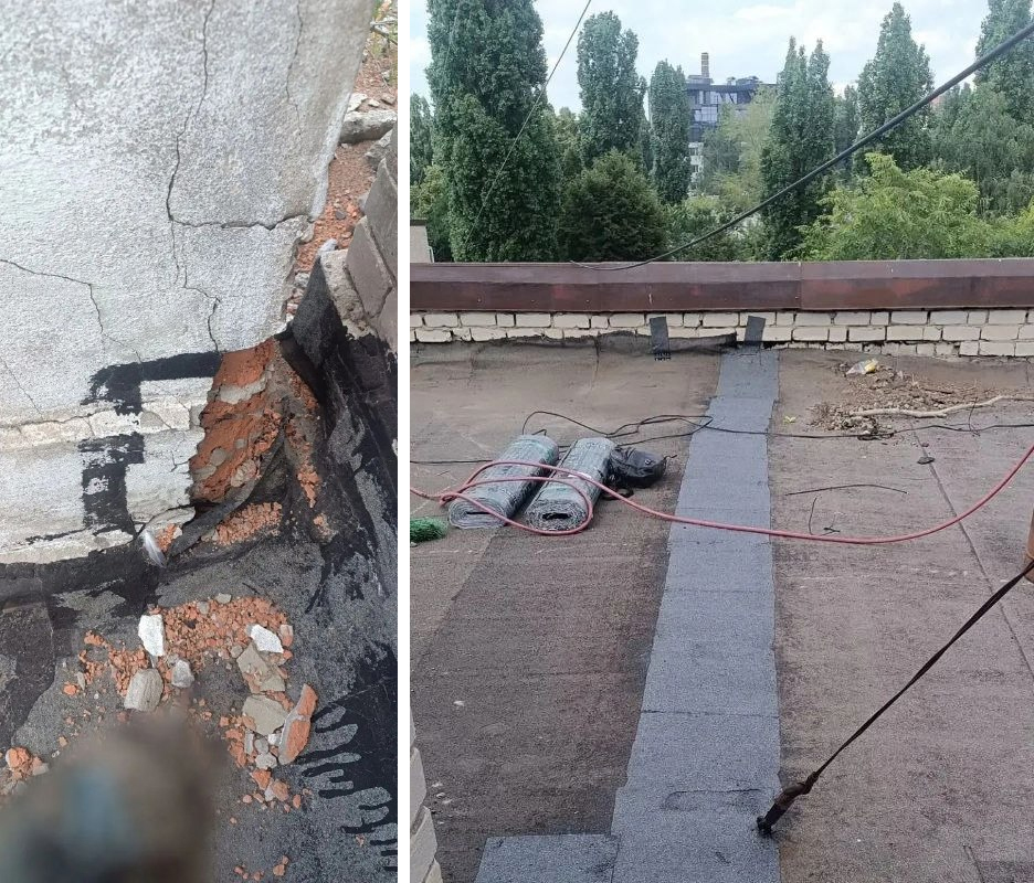 УК «Дипломат» провела ремонт кровли в доме по улице Ворошилова