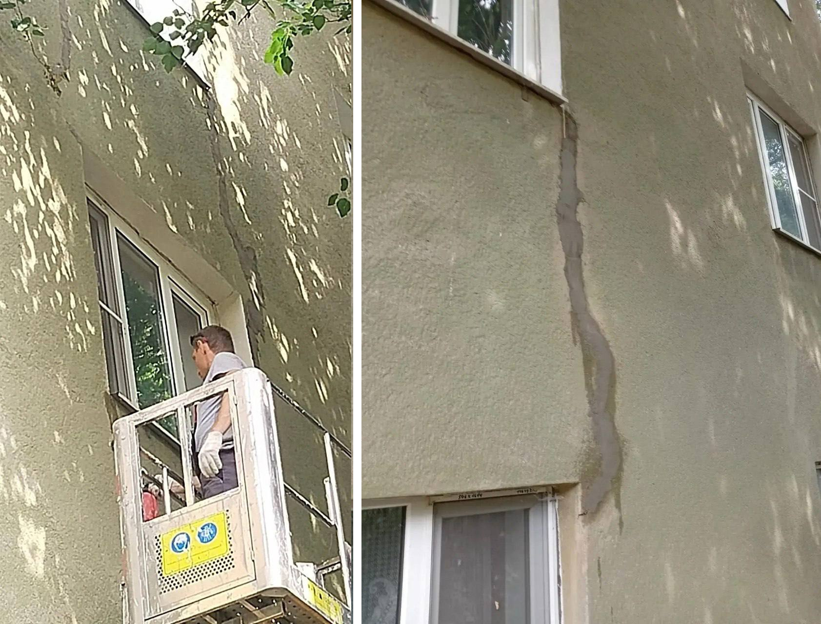 В квартире №41 дома №24 на ул. Свободы выполнены работы по оштукатуриванию трещин