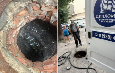 В доме №38А на ул. Никитинской прочистили канализационный выпуск