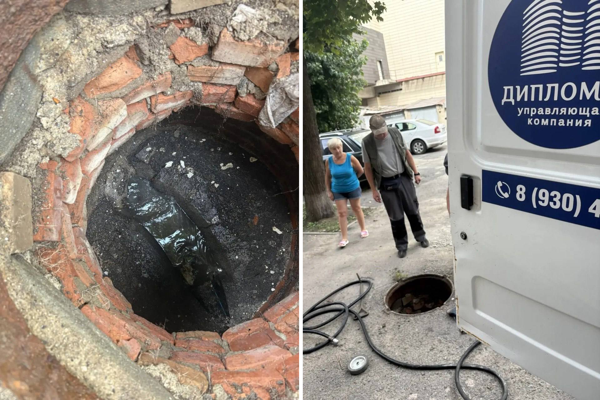 В доме №38А на ул. Никитинской прочистили канализационный выпуск