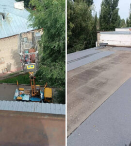 Выполнили ремонт кровли.