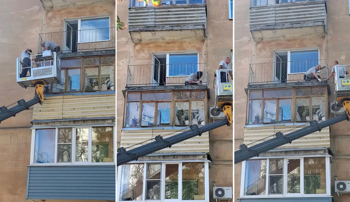 УК «Дипломат» отремонтировала ограждение и балконную плиту в доме №4 на ул. Станкевича