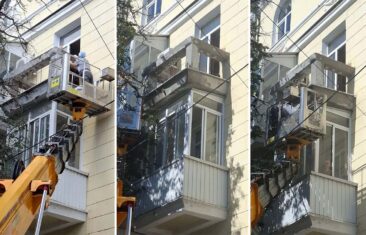 УК «Дипломат» выполнила ремонт балкона в доме №24 на ул. Кирова