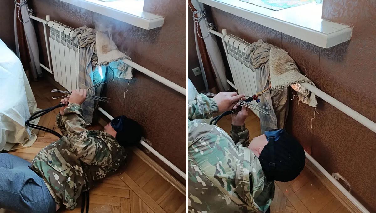 УК «Дипломат» провела сварочные работы на системе отопления в доме №1 на ул. Депутатской