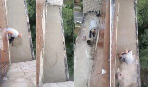 устройство цементной стяжки плиты лоджии