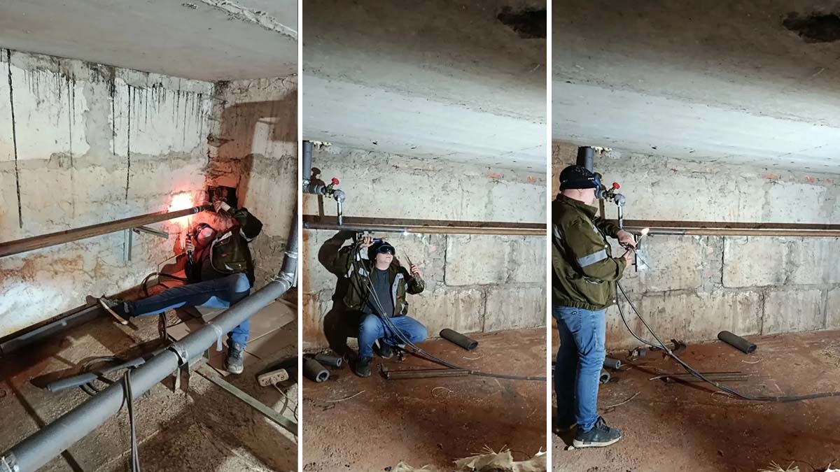 Специалисты УК «Дипломат» заменили участки трубопровода отопления в доме №132 на ул. Чапаева