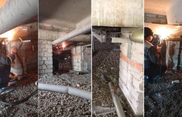 УК «Дипломат» заменила аварийный участок трубы отопления в доме № 132 на ул. Чапаева